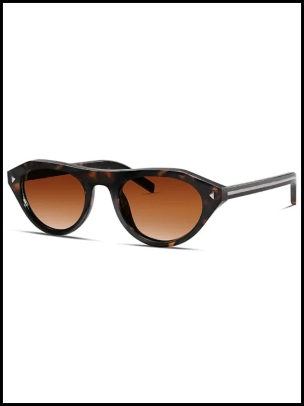 Retro Oval Cat Eye Sunglasses with UV400 Protection Lightweight